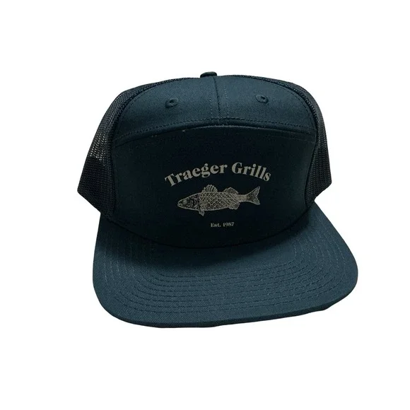 Traeger Pellet Grills Pukka Teal Hat Snapback‎ Cap RARE Fish - Picture 7 of 11